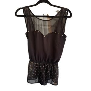 Peplum Open Back Top